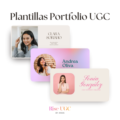 ¡GRATIS! Plantillas de portfolio UGC